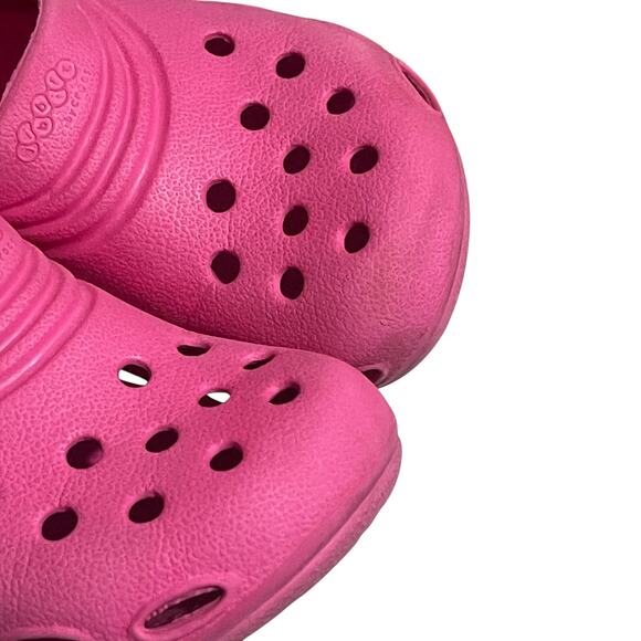 Kids Pink Crocs by Crocs C10/11 Lightweight Foam Slip-On Sandals Shoes Everyday - Picture 10 of 10